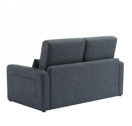 2 seater sofa ソファ 2人掛け 収納付き ファブリック 両側に肘掛け付き 木脚外し可能 ローソファ コンパクト ひとり暮らし カウチソファー - AL AZLAN SHOP alazlanshop