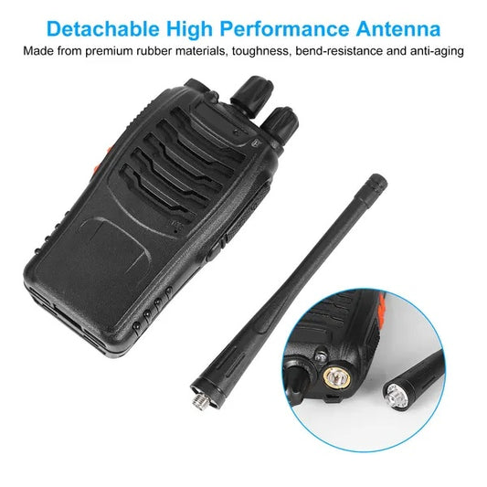 2 X Baofeng BF-888S Walkie Talkies Two Way Radio UHF 16CH 400-470MHZ Long Range-Long Range Walkie Talkie antenna close-up