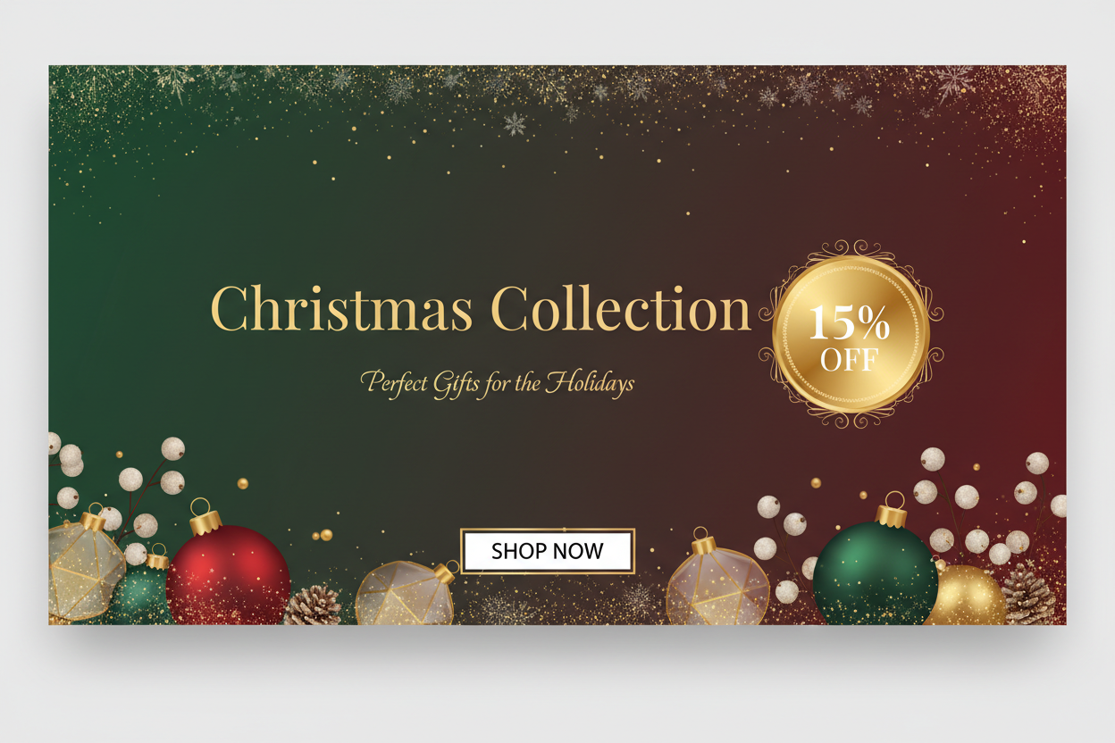 Christmas Collection 15% OFF Banner